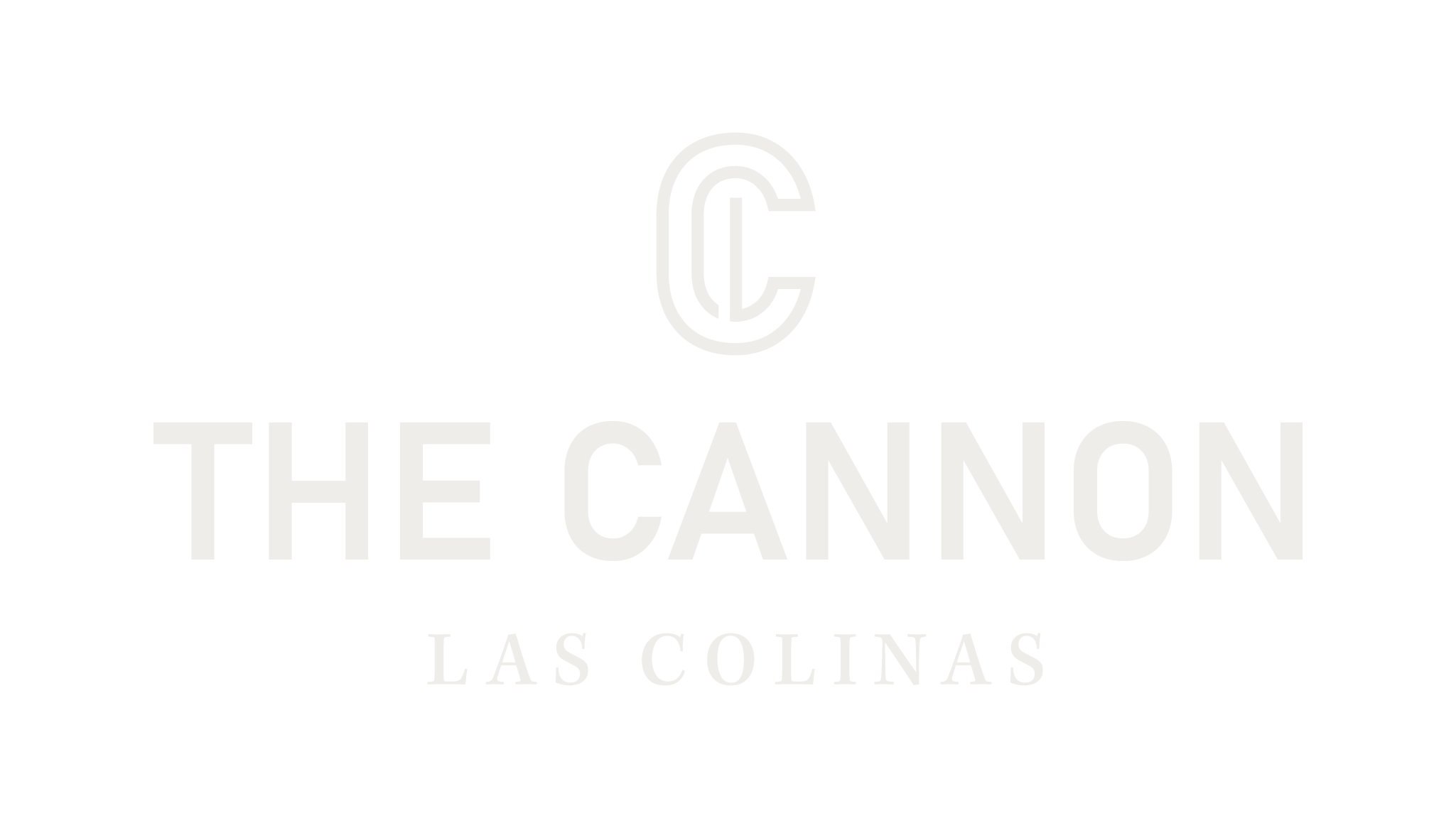 A black and white logo for The Cannon Las Colinas.